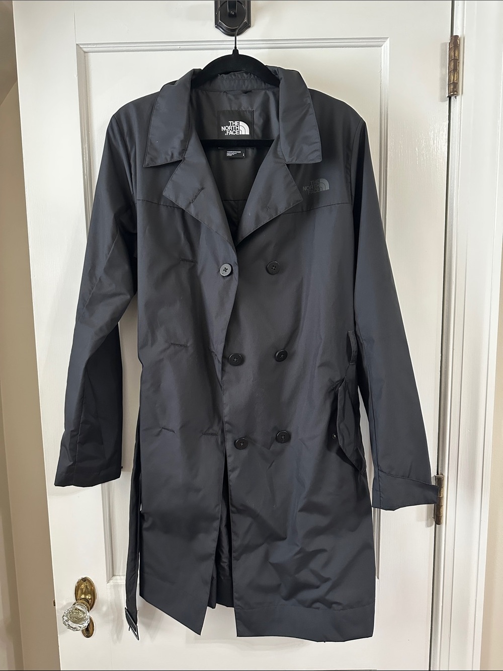 The North Face Black Double-Breasted Trench Coat